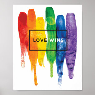 Poster Aquarela LGBT ganha Rainbow Paint Typografi