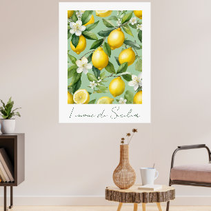 Poster Aquarela limões sicilianos Itália