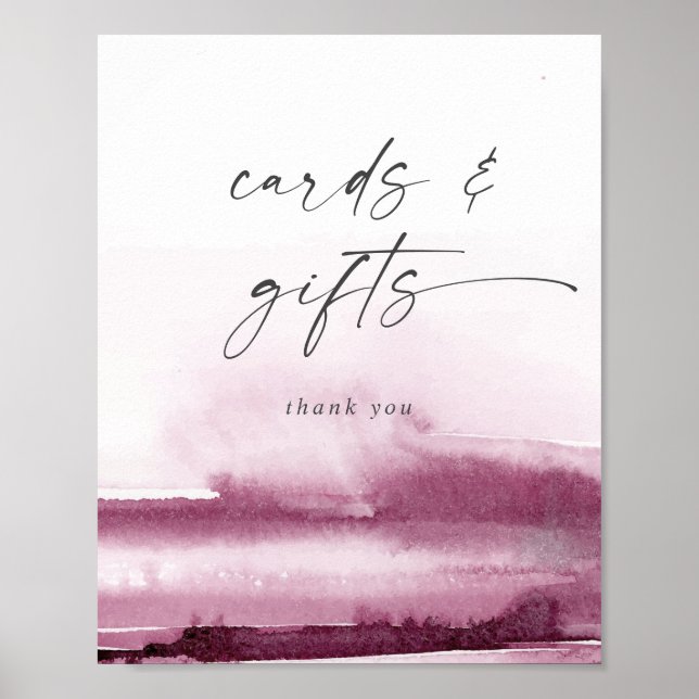Poster Aquarela Moderna | Placa de Presentes e Cartões Ve (Frente)