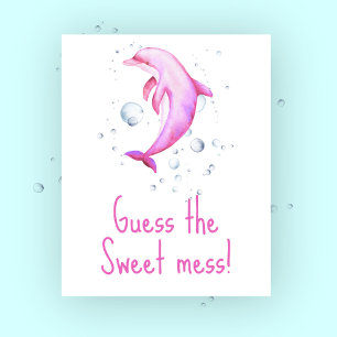 Poster Aquarela náutica - Adivinha a doce bagunça