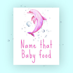 Poster Aquarela náutica - Dê nome à comida de bebê
