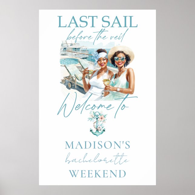 Poster Aquarela Personalizada de Festa de solteira de Cru (Frente)