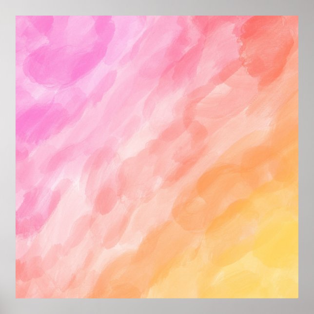 Poster Aquarela pintada pastel (Frente)