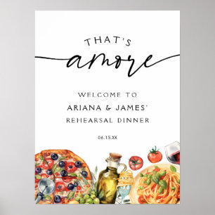 Poster Aquarela Que É Mais Comida Italiana