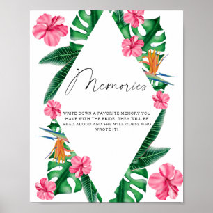 Poster Aquarela tropical - memórias com a noiva
