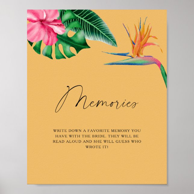 Poster Aquarela tropical - memórias com a noiva (Frente)