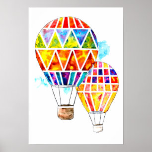 Poster Aquarelas de Ar Quente