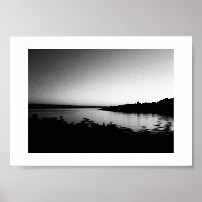 Poster Aquarelas do Canadá - Fotografia Preta e Branca (Frente)