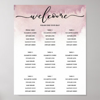 Poster Aquarelas ombre. Gráfico de Casamento.