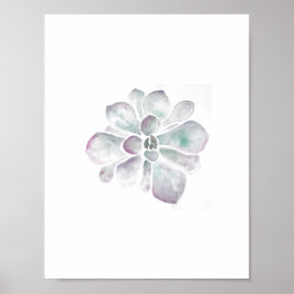 Poster Aquarelas vivas: Roxo e Sábio