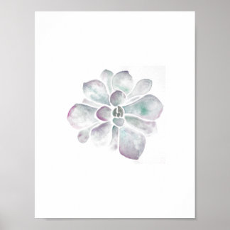 Poster Aquarelas vivas: Roxo e Sábio