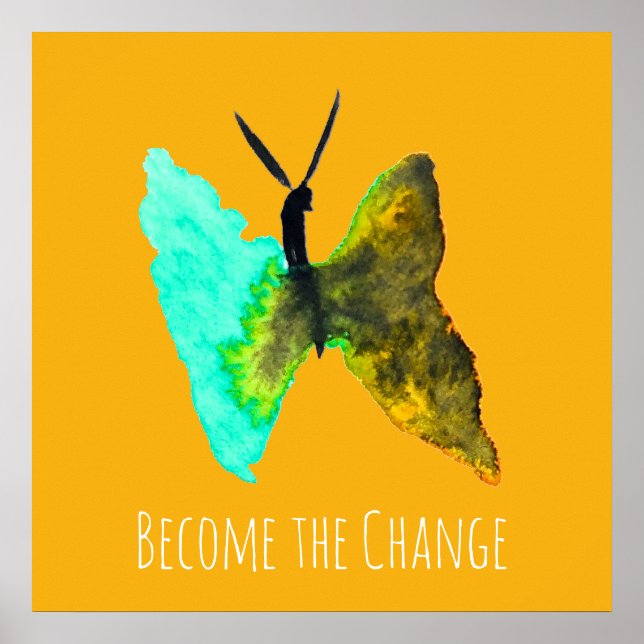 Poster Aquário-aquário-borboleta bonito (Frente)