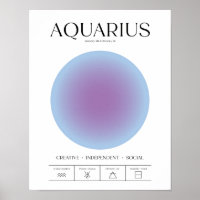 Pôster Aquário Aura Azul