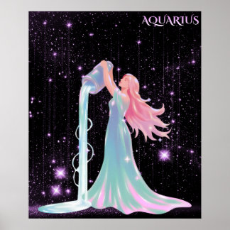 Poster Aquário Celestial – Arte Astrológica
