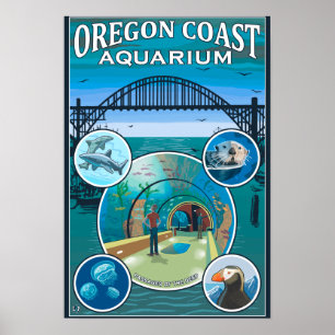 Poster Aquário Costeiro de Oregon