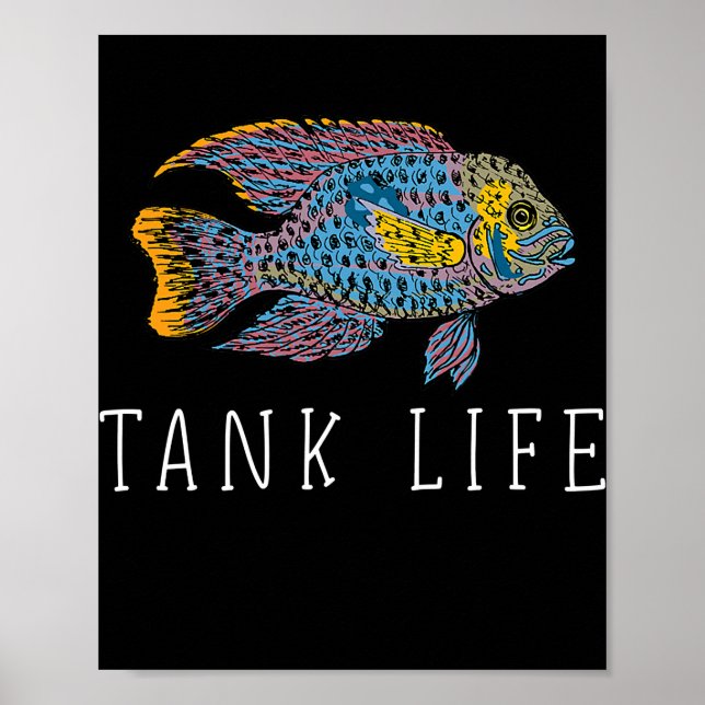 Poster Aquário de Peixes Tanque Aquário Hobby Oscar Aquar (Frente)