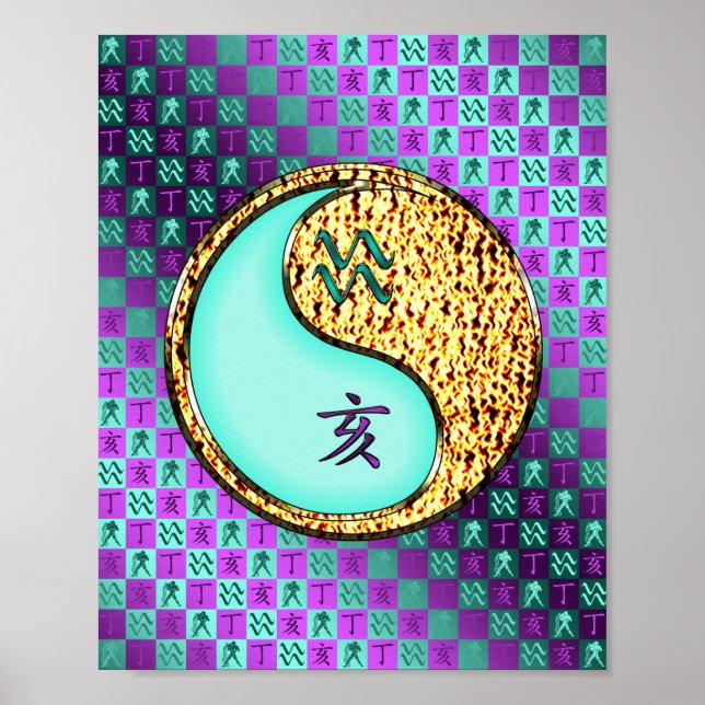 Poster Aquário e Barco de Fogo (Frente)