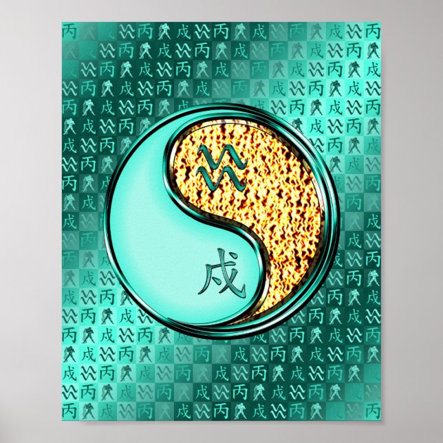 Poster Aquário e Cão de Fogo (Frente)