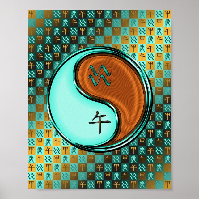 Poster Aquário e Cavalo de Madeira (Frente)