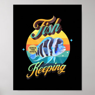 Poster Aquário Peixe que Mantém Frontosa Cichlid 1970