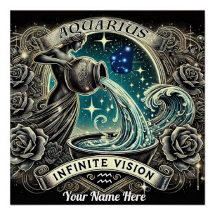 Pôster Aquário "Visão Infinita" Poster brilhante