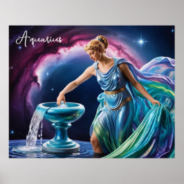 Poster Aquarius, A Deusa Do Mangueiro Da Água