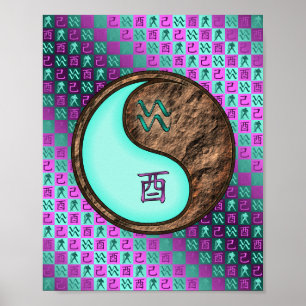 Poster Aquarius e Earth Rooster