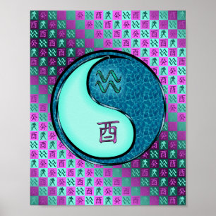 Poster Aquarius & Water Rooster