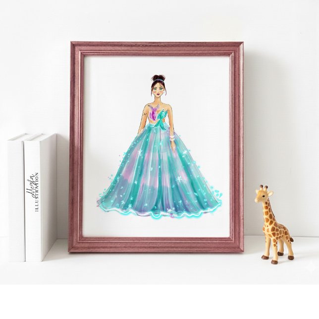 Poster Aquarius Zodiac Illustration – Hand Drawn (Criador carregado)