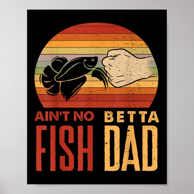 Poster Aquascaping Aquário Não É Peixe Betta Pai Betta  (Frente)