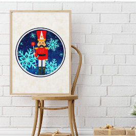 Poster Aquebrador de Nozes de Natal Vintage