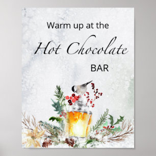 Poster Aquecer no bar de chocolate quente