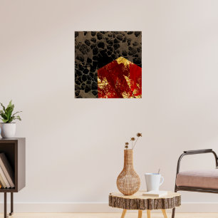 Poster Aquecimento global - Casa em chamas - Abstrato