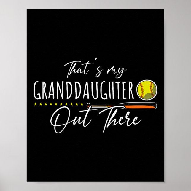 Poster Aquela é minha neta lá fora Jogadora de softball (Frente)