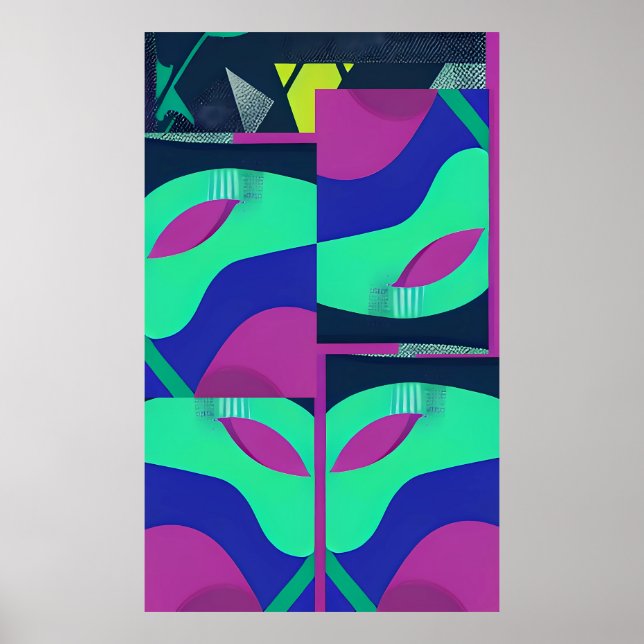 Poster Aquele novo Memphis Mascarada Wave (Frente)