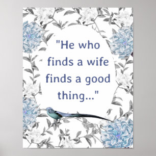 Poster Aquele que encontra uma esposa encontra uma coisa
