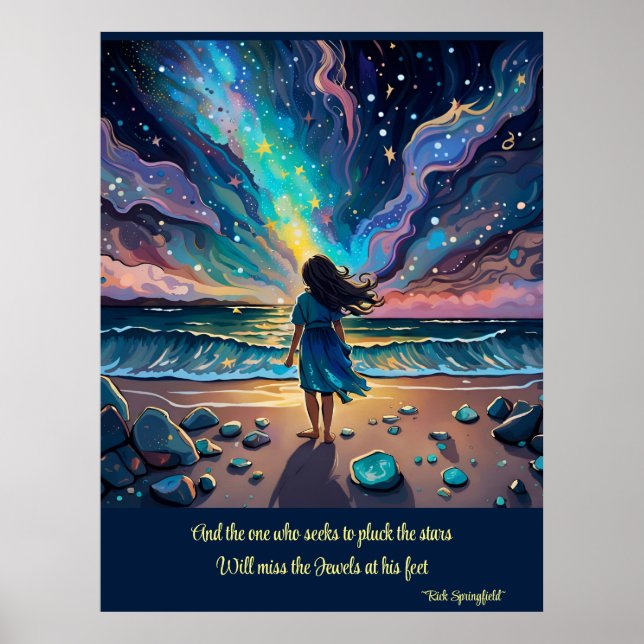 Poster Aquele que procura aprisionar as estrelas. (Frente)