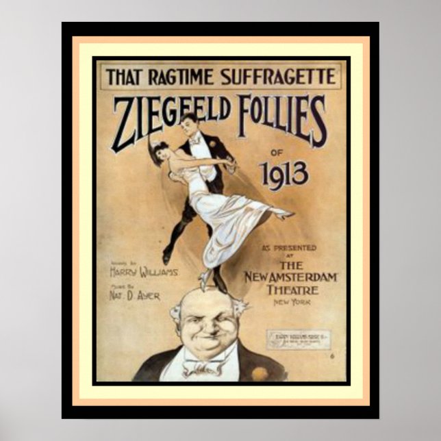 Pôster Aquele Ragtime Suffragette- Ziegfeld Follies Poste (Frente)