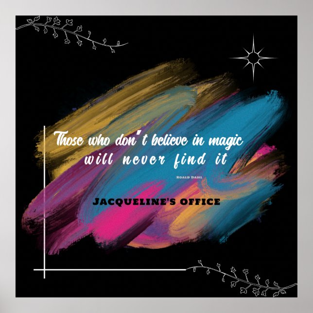 Poster Aqueles que não acreditam em mágica - texto editáv (Frente)