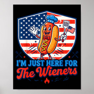 Poster Aqui está a camiseta de cachorro-quente engraçada