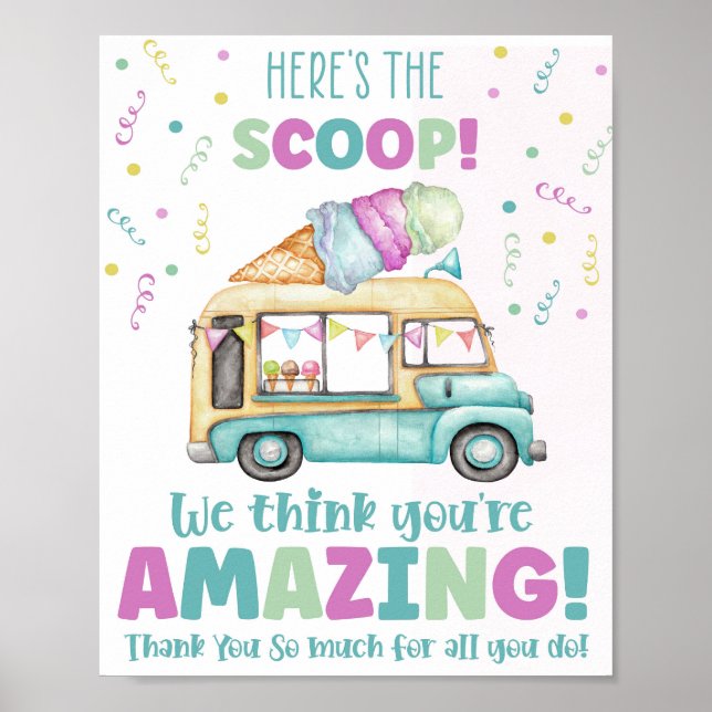 Poster Aqui está a Festa do Sorvete Scoop (Frente)