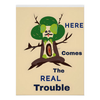 Pôster Aqui está o problema real