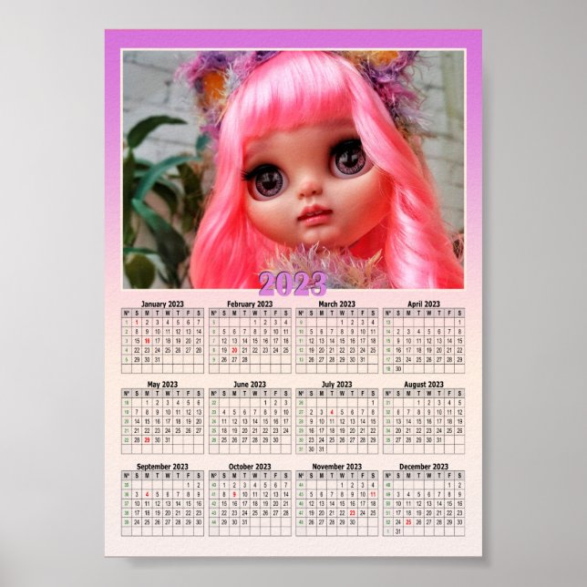 Poster Aqui estará o seu calendário de fotos 2023 (Frente)