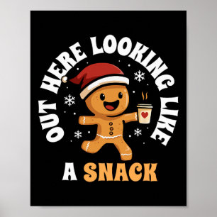 Poster Aqui fora parecendo um lanche Café Biscoito de Gen