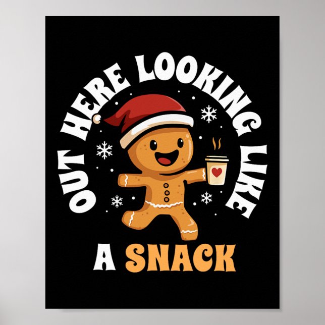 Poster Aqui fora parecendo um lanche Café Biscoito de Gen (Frente)