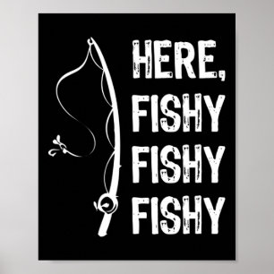 Poster Aqui O Peixe Fishirt Camisa Engraçado Camisas De P