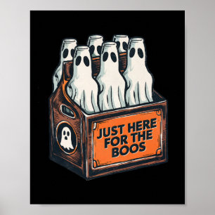 Poster Aqui Para A Bebida Fantasma Boos Halloween 6 Pack