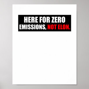 Poster Aqui Para As Emissões Zero Não Para O Elon Anti-El