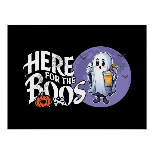 Pôster Aqui para os Boos | Beba e coloque seu Spook em ci (Frente)