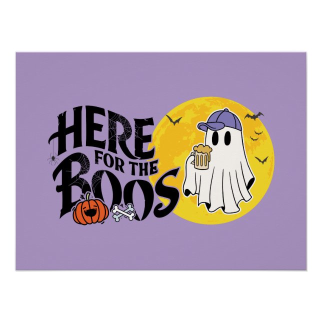 Pôster Aqui para os Boos | Beba e coloque seu Spook em ci (Frente)